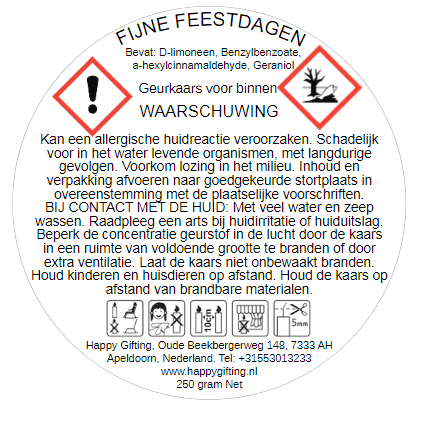 FIJNE FEESTDAGEN - Rode roos soja was geurkaars - 250 gram - 50 branduren - Kaars met tekst - Handgemaakt - Keuze uit geur en type kaarsglas - Kerst