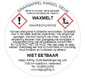 Waxmelt in hartvorm - Sinaasappel Kaneel geur - 4 stuks - 30 gram ruim 15 uur geurplezier FOTO VOLGT NOG